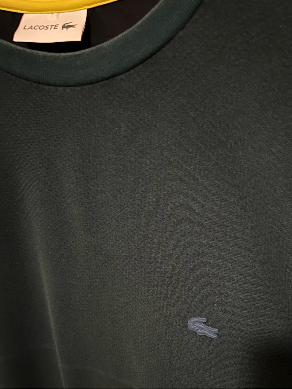 Lacoste Men’s Deep Green Short Sleeve Crew T-Shirt - Picture 3 of 7
